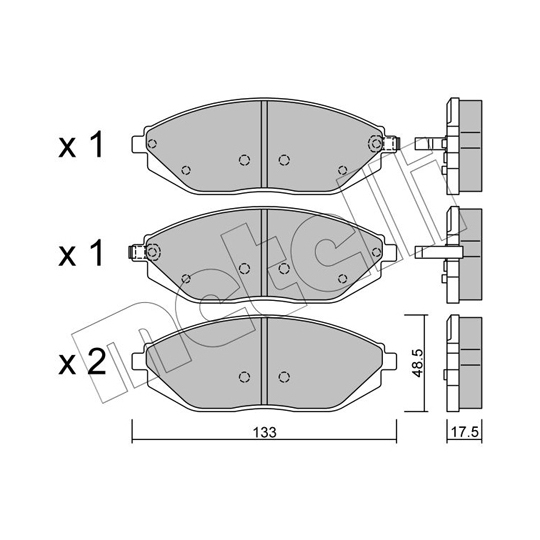 22-0908-0 - Brake Pad Set, disc brake 