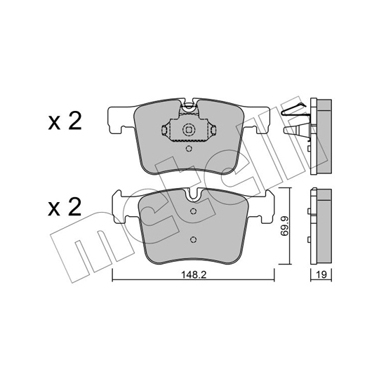 22-0961-0 - Brake Pad Set, disc brake 