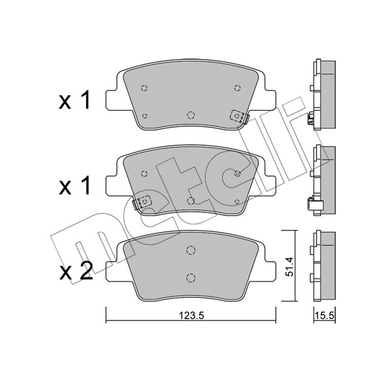 22-1360-0 - Brake Pad Set, disc brake 