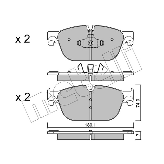 22-0854-0 - Brake Pad Set, disc brake 