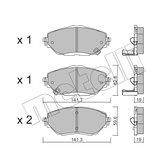 22-1088-0 - Brake Pad Set, disc brake 