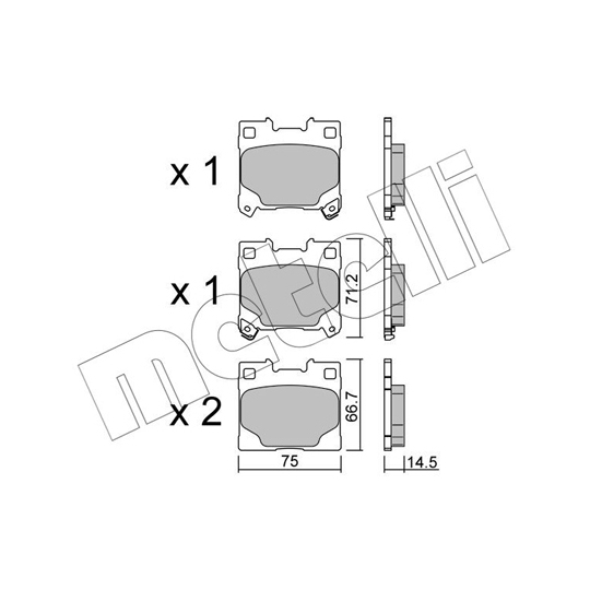 22-1289-0 - Brake Pad Set, disc brake 