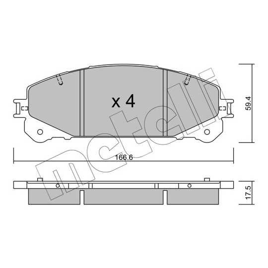 22-0938-0 - Brake Pad Set, disc brake 