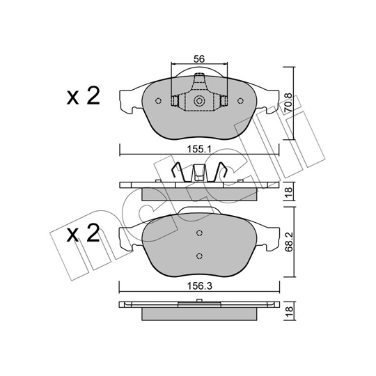 22-0336-1 - Brake Pad Set, disc brake 