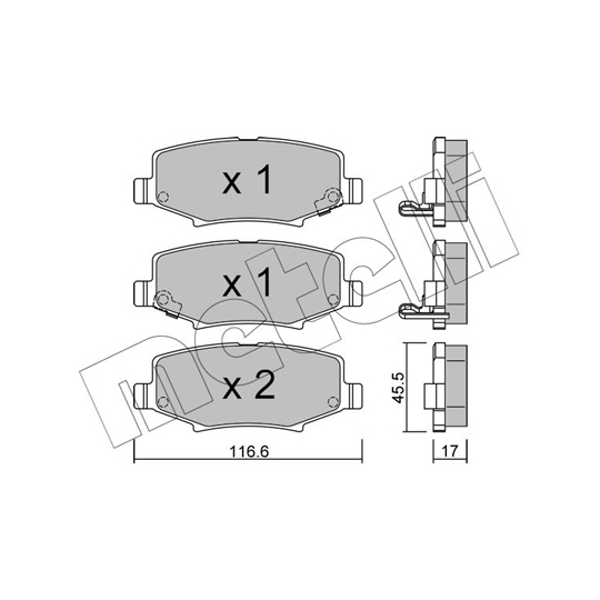 22-0863-1 - Brake Pad Set, disc brake 