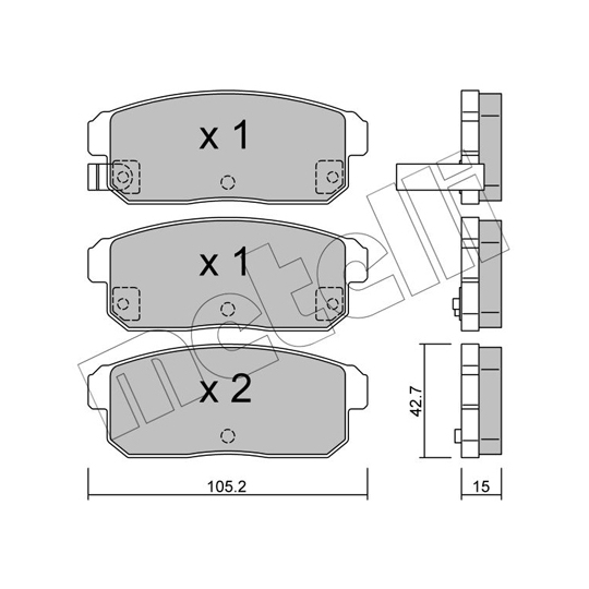 22-0733-0 - Brake Pad Set, disc brake 