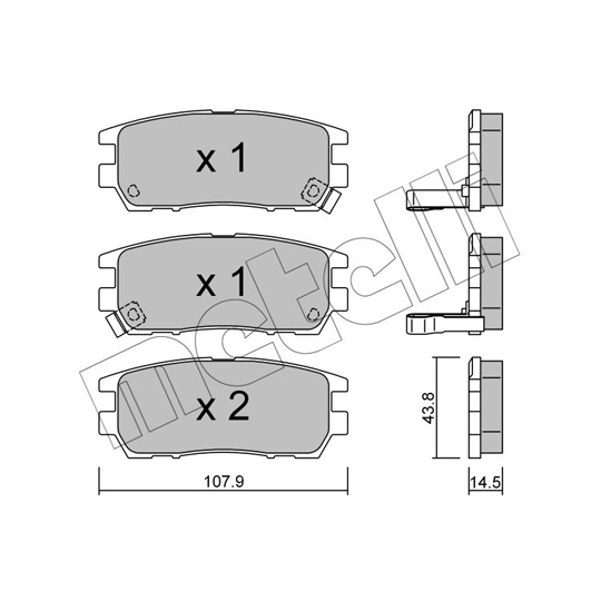 22-0151-0 - Brake Pad Set, disc brake 