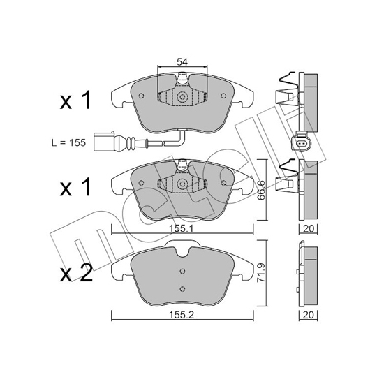 22-0675-1 - Brake Pad Set, disc brake 