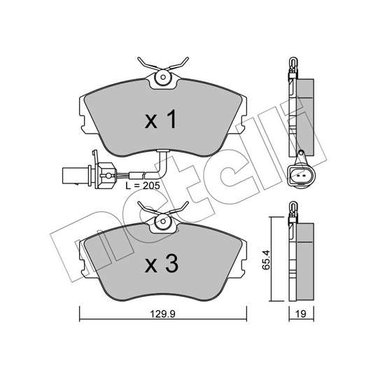 22-0164-1 - Brake Pad Set, disc brake 