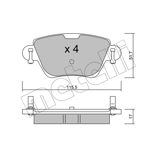 22-0319-0 - Brake Pad Set, disc brake 