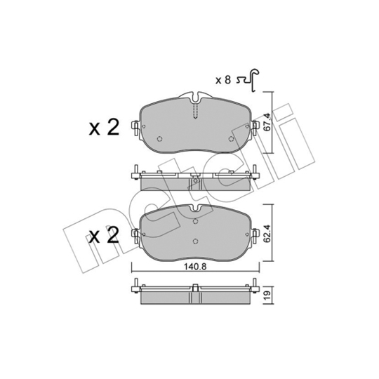 22-1355-0 - Brake Pad Set, disc brake 