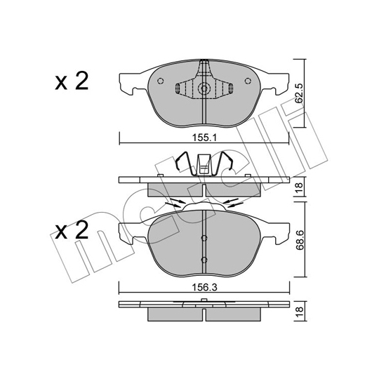 22-0534-1 - Brake Pad Set, disc brake 