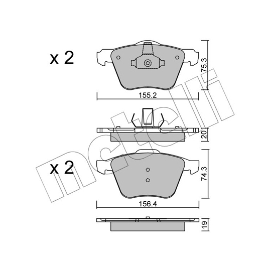 22-0599-1 - Brake Pad Set, disc brake 