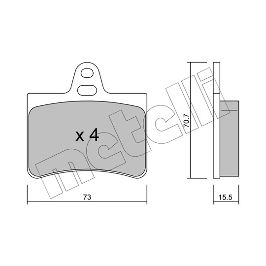 22-0333-0 - Brake Pad Set, disc brake 