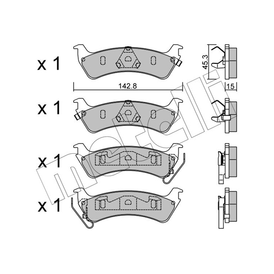 22-0527-0 - Brake Pad Set, disc brake 