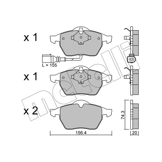 22-0181-4 - Brake Pad Set, disc brake 