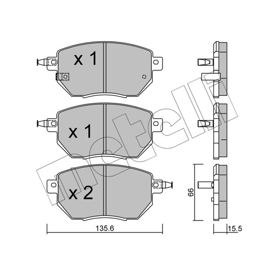 22-0741-0 - Brake Pad Set, disc brake 