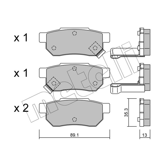 22-0170-1 - Brake Pad Set, disc brake 