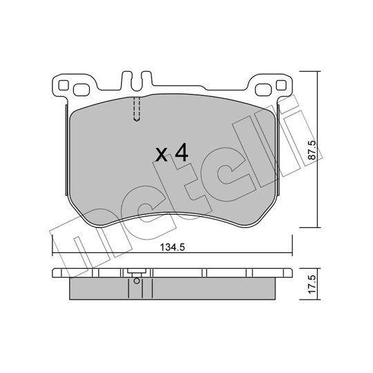 22-1021-0 - Brake Pad Set, disc brake 