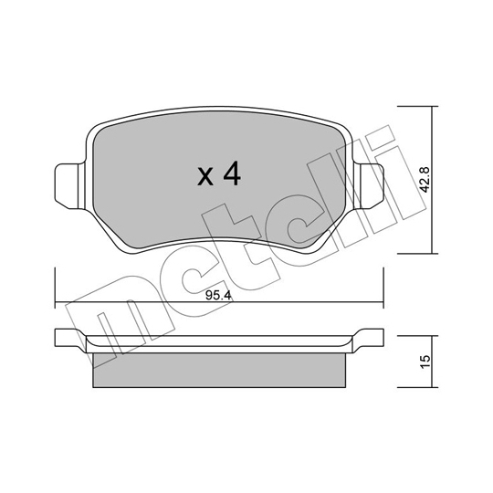 22-0542-1 - Brake Pad Set, disc brake 