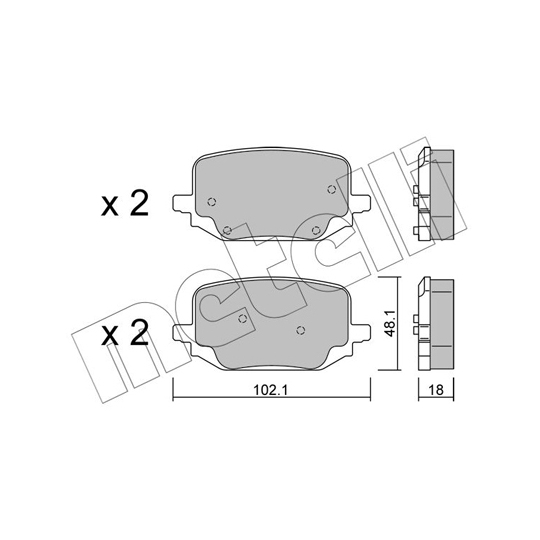 22-1331-0 - Brake Pad Set, disc brake 