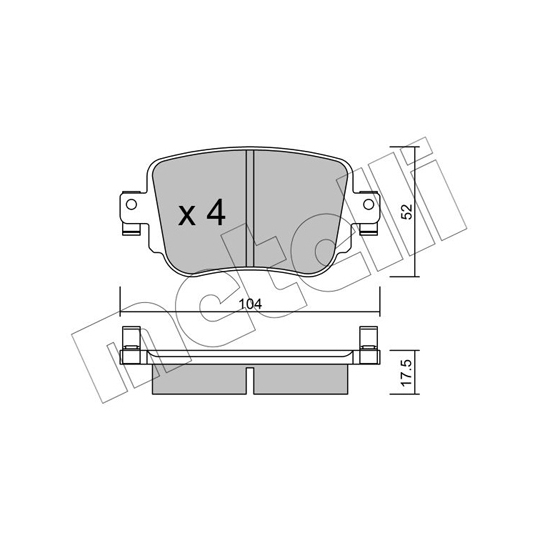 22-0980-0 - Brake Pad Set, disc brake 