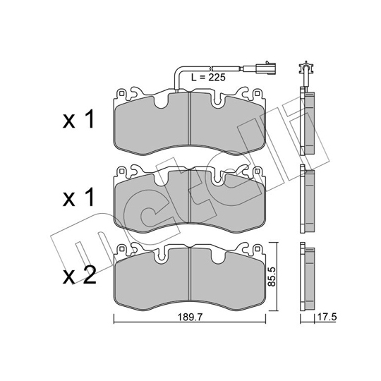 22-1202-0 - Brake Pad Set, disc brake 