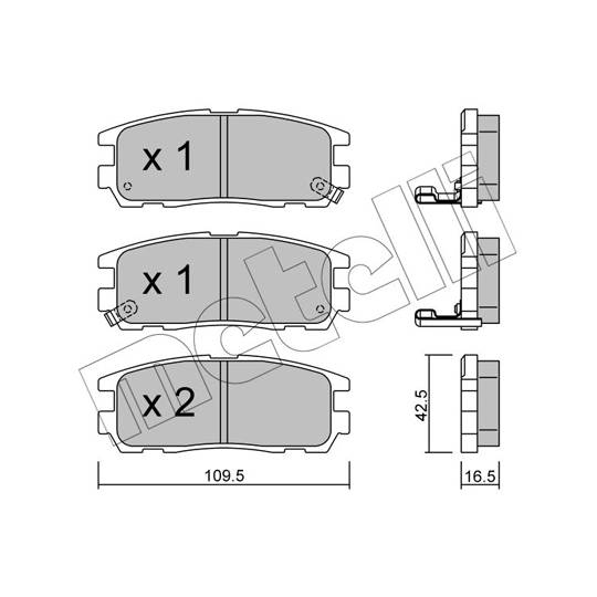 22-0358-0 - Brake Pad Set, disc brake 