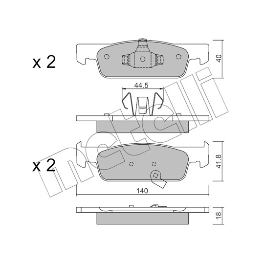 22-0975-2 - Brake Pad Set, disc brake 