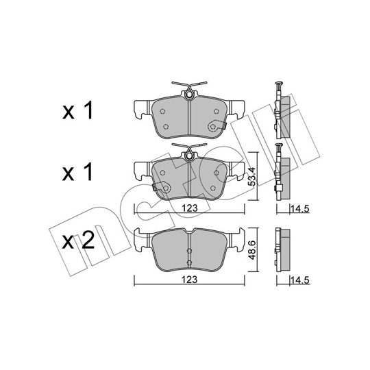 22-1040-1 - Brake Pad Set, disc brake 