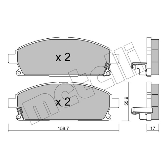 22-0406-1 - Brake Pad Set, disc brake 