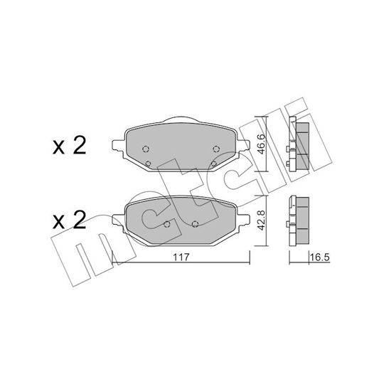 22-1395-0 - Brake Pad Set, disc brake 