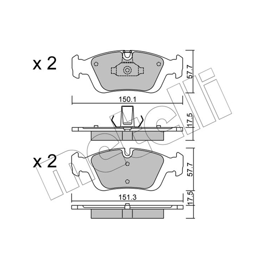 22-0312-0 - Brake Pad Set, disc brake 