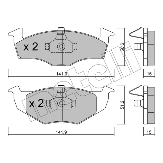 22-0206-2 - Brake Pad Set, disc brake 