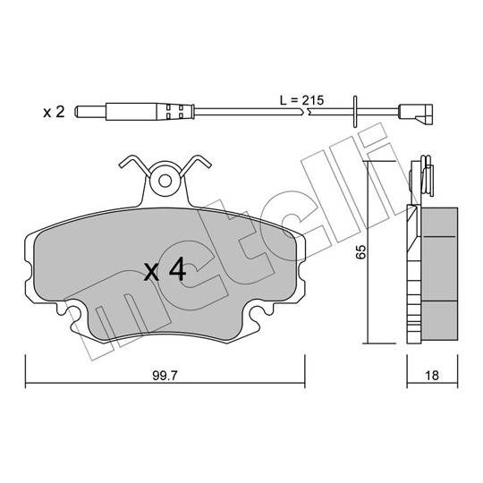 22-0120-0K - Brake Pad Set, disc brake 