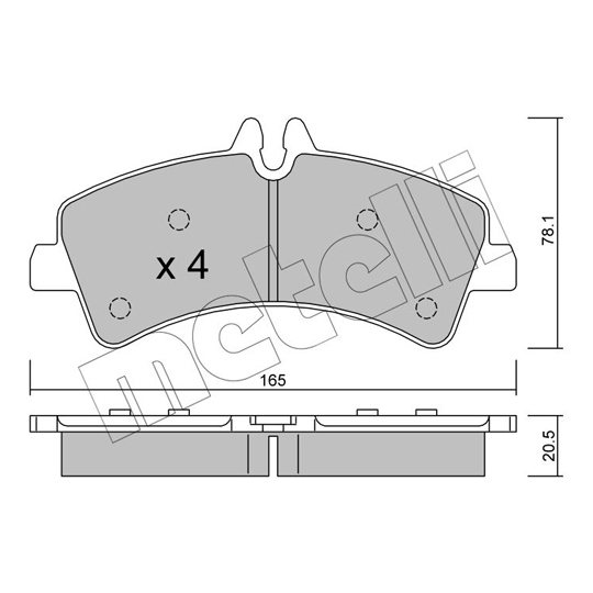 22-0674-0 - Brake Pad Set, disc brake 