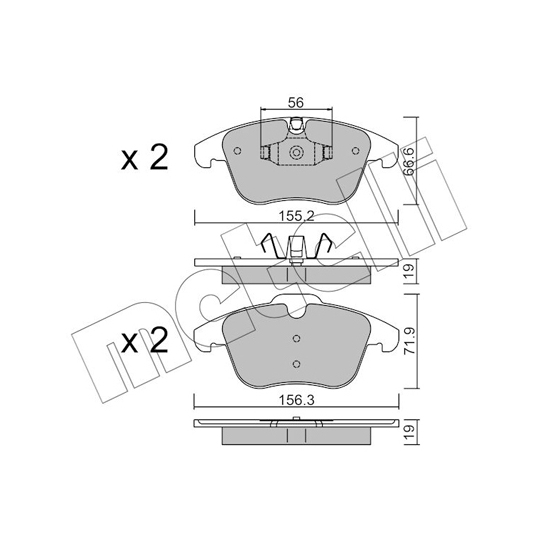 22-0675-4 - Brake Pad Set, disc brake 