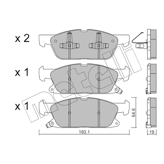 22-1117-0 - Brake Pad Set, disc brake 