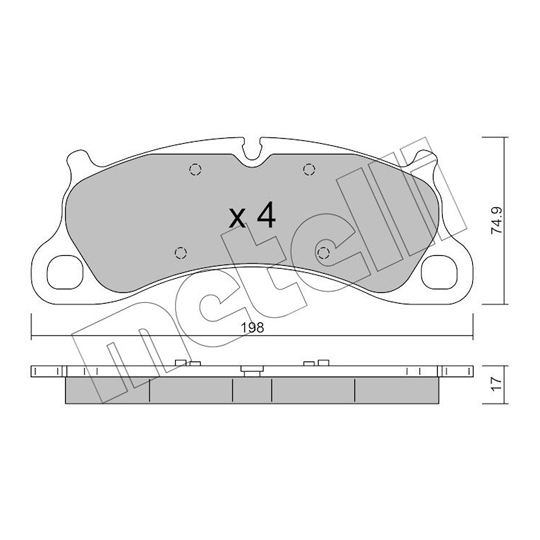 22-1255-0 - Brake Pad Set, disc brake 