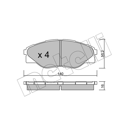 22-0936-0 - Brake Pad Set, disc brake 