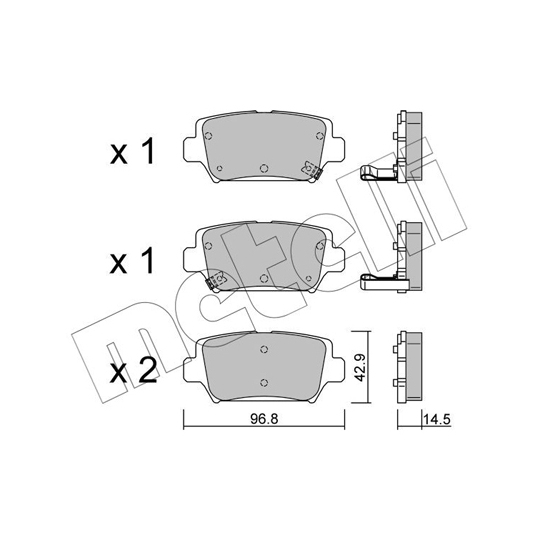 22-1240-0 - Brake Pad Set, disc brake 