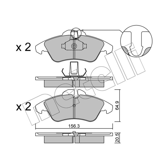 22-0256-1 - Brake Pad Set, disc brake 