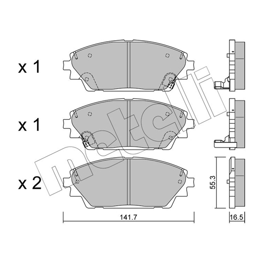 22-0992-0 - Brake Pad Set, disc brake 