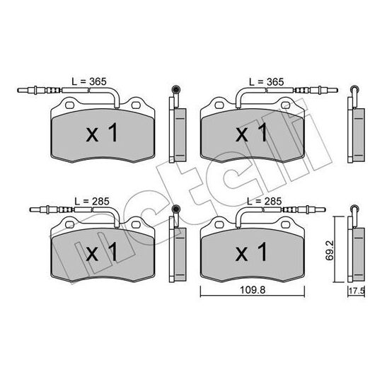 22-0251-1 - Brake Pad Set, disc brake 