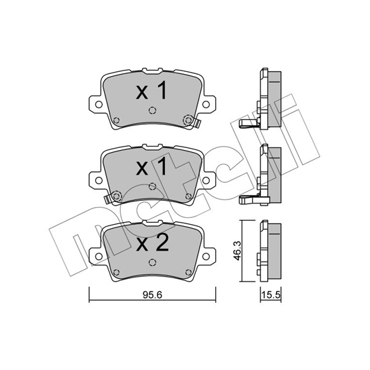 22-0729-0 - Brake Pad Set, disc brake 