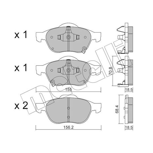 22-0448-0 - Brake Pad Set, disc brake 