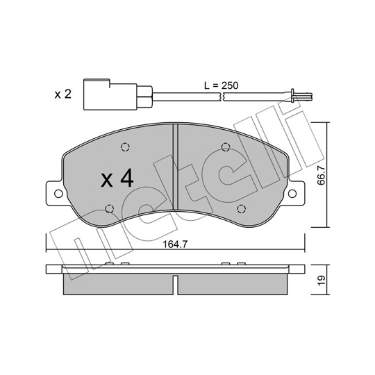 22-0680-0 - Brake Pad Set, disc brake 