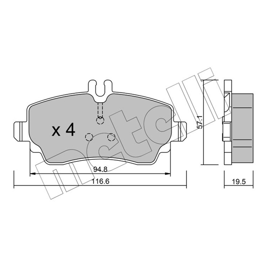 22-0310-1 - Brake Pad Set, disc brake 