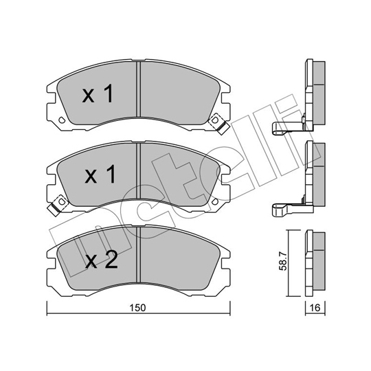 22-0134-0 - Brake Pad Set, disc brake 