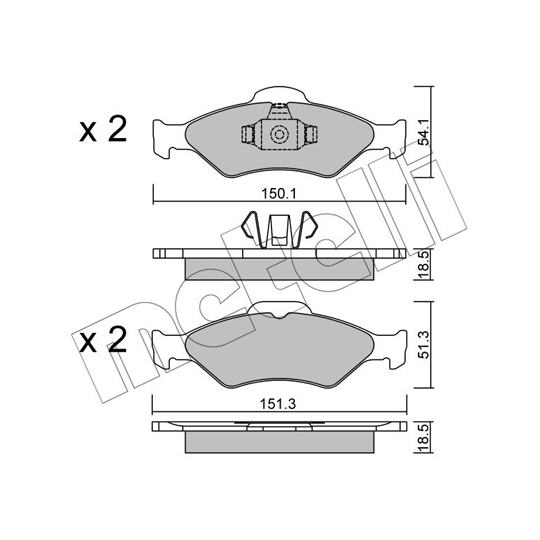 22-0315-0 - Brake Pad Set, disc brake 